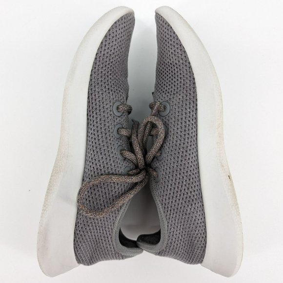 Allbirds TR Tree Runners Sneakers 8 Mist Grey White Stretch Knit Comfort Lace Up - Picture 8 of 12